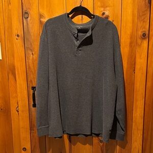 Sonoma Charcoal Gray Long-Sleeve Thermal Henley
